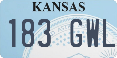 KS license plate 183GWL