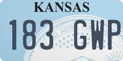 KS license plate 183GWP