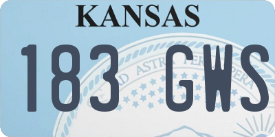 KS license plate 183GWS