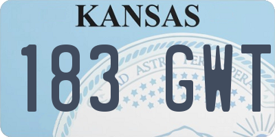 KS license plate 183GWT