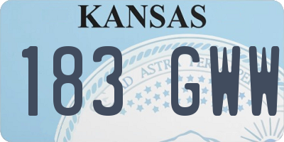 KS license plate 183GWW