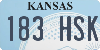 KS license plate 183HSK