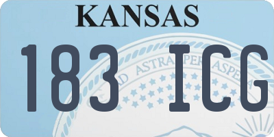 KS license plate 183ICG