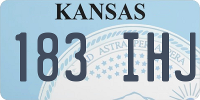 KS license plate 183IHJ