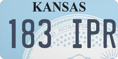 KS license plate 183IPR