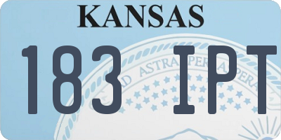 KS license plate 183IPT