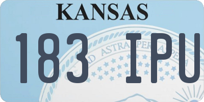 KS license plate 183IPU