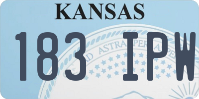 KS license plate 183IPW