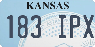 KS license plate 183IPX