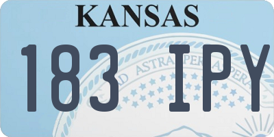 KS license plate 183IPY