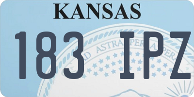 KS license plate 183IPZ