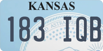 KS license plate 183IQB