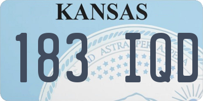 KS license plate 183IQD