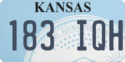 KS license plate 183IQH