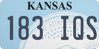 KS license plate 183IQS