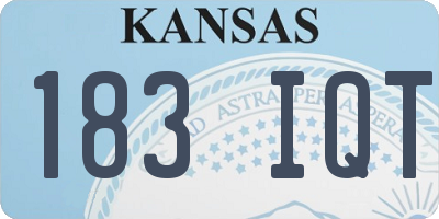 KS license plate 183IQT