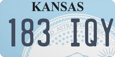 KS license plate 183IQY
