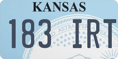 KS license plate 183IRT