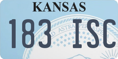 KS license plate 183ISC