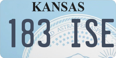 KS license plate 183ISE