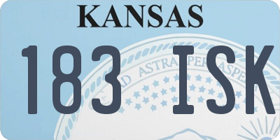 KS license plate 183ISK