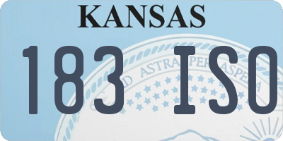 KS license plate 183ISO