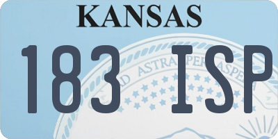 KS license plate 183ISP