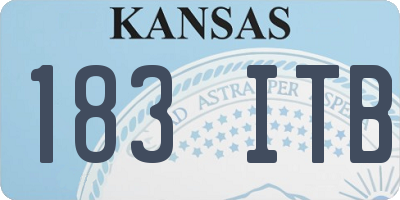 KS license plate 183ITB