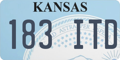 KS license plate 183ITD
