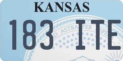 KS license plate 183ITE