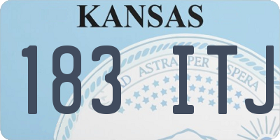 KS license plate 183ITJ