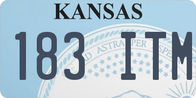 KS license plate 183ITM