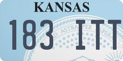 KS license plate 183ITT