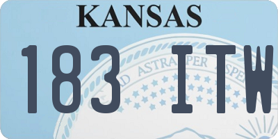 KS license plate 183ITW