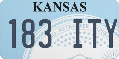 KS license plate 183ITY
