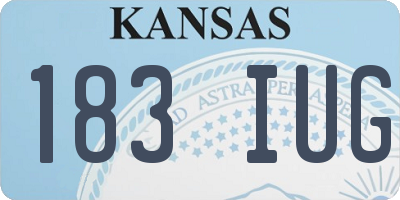 KS license plate 183IUG