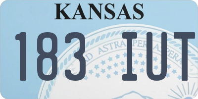KS license plate 183IUT