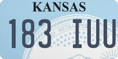 KS license plate 183IUU