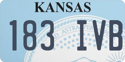 KS license plate 183IVB