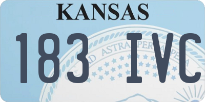 KS license plate 183IVC