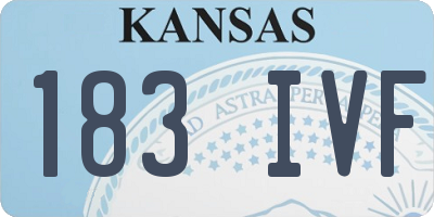 KS license plate 183IVF