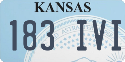 KS license plate 183IVI