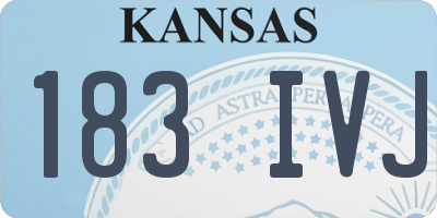 KS license plate 183IVJ