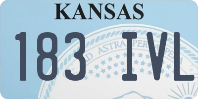 KS license plate 183IVL