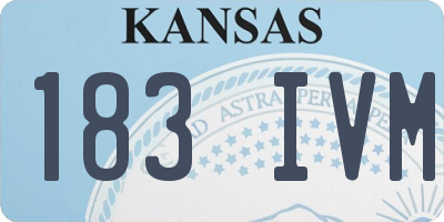 KS license plate 183IVM
