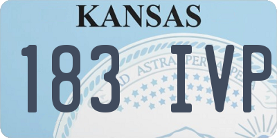 KS license plate 183IVP
