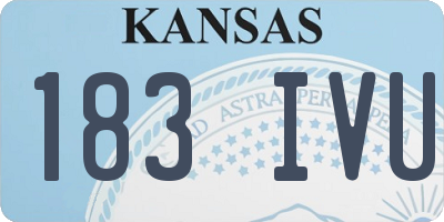 KS license plate 183IVU