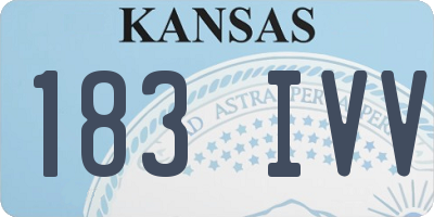 KS license plate 183IVV