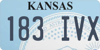KS license plate 183IVX