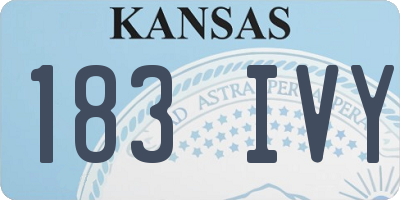 KS license plate 183IVY